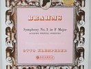 COLUMBIA SAX 2351 *BLUE/SILVER* *OTTO KLEMPERER* BRAHMS SYMPHONY NO 3 *STICKER*