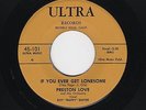 '55 R&B Shouter PRESTON LOVE/ROY EASTER If You Ever Get Lonesome ULTRA HEAR BOTH