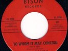 NORTHERN SOUL LOLA SANDS To whom it may concern BISON LISTEN