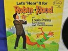 Louis Prima Signed Let's Hear it for Robin Hood Walt Disney Vista 3339 Record