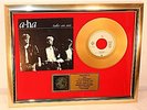 A-HA, Take On Me, mit Cover, Gold Record, goldene Schallplatte, Award, platin