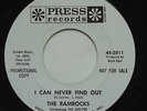HEAR Northern Soul THE RAMROCKS I Can Never Find Out PRESS White Label Promo 45