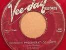 Doo Wop 45 THE SPANIELS Goodnight Sweetheart orig '53 RED WAX Vee Jay #107 HEAR
