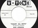 RUBY JOHNSON-V-Tone 222-WHITE LABEL Promo-CALLIN ALL BOYS-Northern Soul-BUYITNOW