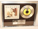 Madonna, Like A Virgin, Single mit Cover, Platin Record, Schallplatte Award gold