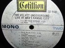 SUPER RARE 1972 Orig  = MONO =  THE VELVET UNDERGROUND at MAX'S Lou Reed PSYCH