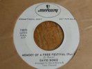 DAVID BOWIE MEMORY OF A FREE FESTIVAL WLP 45 RECORD ORIGINAL MERCURY 73075 US EX