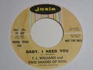 RARE 45 - T.J. WILLIAMS & TWO SHADES OF SOUL - BABY I NEED YOU PROMO SOUL Listen