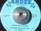 RARE SOUL BEAUTY GENE MIDDLETON No one to love you ANDEE LISTEN