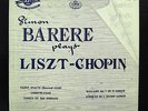 SIMON BARERE plays liszt chopin LP VG+ RLP-199-17 Mono USA 1951 Remington