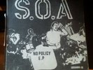 S.O.A. NO POLICY E.P 1981  black vinyl  Dischord 2 rare black flag KBD