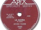 Rare RITCHIE VALENS Rock'n Roll 78 RPM Record. La Bamba/Donna.