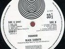 Black Sabbath LP Paranoid UK Large Vertigo swirl 1st press 7 pictures