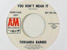 Northern Soul 45   Towanda Barnes   You Don't Mean It   A&M   mp3 WLP