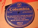 JAZZ MEYER DAVIS ORCH Did You Ever See A Dream Walking COLUMBIA 2852 ROYAL BLUE