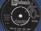 OSCAR TONEY JR. - TURN ON YOUR LOVE LIGHT ,UK  STATESIDE,  SS 2046,   '67