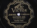 78 RPM --Carolina Twins (Fletcher and Foster), Victor 40310, EE+