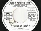 OLIVIA NEWTON-JOHN -What Is Life- 1972 CANADIAN Polydor PROMO DJ 45  BEATLES 