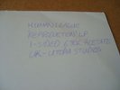 HUMAN LEAGUE REPRODUCTION LP 1 SIDED 6 TRK UTOPIA  ACETATE 1979