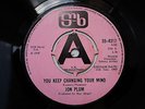 JON PLUM:YOU KEEP CHANGING YOUR MIND/AN APPLE FALLS - DEMO - EX - NEAR MINT