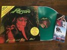 POISON:Open Up And Say...Ahh.RARE Aussie/OZ Tour GREEN VINYL LP + Postcards