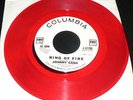45 Rpm Columbia Record Johnny Cash Ring Of Fire Red Vinyl