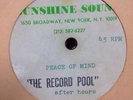 UNKNOWN - peace of mind - SUNSHINE SOUND ACETATE - 10