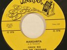 rockabilly instr 45   CHUCK RIO + ORIGINALS “Margarita” on JACKPOT nice ’59 HEAR