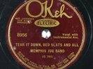 Pre-War Blues 78 MEMPHIS JUG BAND Boodie Bum Bum/Tear It Down Bed Slats on Okeh