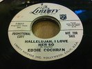 EDDIE COCHRAN * Hallelujah I Love Her So / Little Angel*Liberty 55217*PROMO*1959