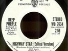 Deep Purple- Highway Star- USA WL Promo w/ Rare Full sheet juke-box tabs