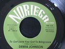 DEBRA JOHNSON - TO GET LOVE YOU'VE GOT TO BRING LOVE (NORIEGA)  LISTEN