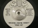 Funk/Soul 45 Funka Fize - No Words/Because You're Funky ROYCE Orig VG+ to Ex