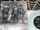 THE CASUALTIES A Fuckin Way Of Life 7 orig 1995 CLEAR VINYL 1p  unseen gbh punk