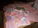Thousands of original juke box title strips huge lot. record tags 45 rpm vinyl