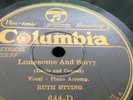 RUTH ETTING 78rpm Lonesome & Sorry But I Do You Know I Do COLUMBIA 644D NM E+