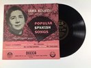 Popular Spanish Songs - Irma Kolassi - Andre Collard LW 5143 Decca 10