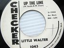 Little Walter WHITE LABEL PROMO blues 45 on Checker 1043 Label Up The Line #T676