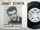 JIMMY BOWEN teenage dreamworld it's against the law ORIG PS rockabilly 45 CC19