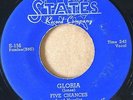 Doo Wop R&B 45 THE FIVE CHANCES Gloria / Sugar Lips on States #156 orig.   HEAR