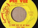 Doo Wop Soul 45 LITTLE DUCK & THE DRAKES Every Beat of My Heart on Pee Vee HEAR