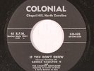 GEORGE HAMILTON IV: If You Don't Know / A Rose And A Baby Ruth 45 Rockabilly