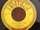 Johnny Cash 45 Sun 232 Folsom Prison Blues/So Doggone Lonesome NM Old Stock
