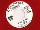 JOHNNY CASH : It Ain't Me Babe (Columbia) RED VINYL Promo 45 + PS Bob Dylan HEAR