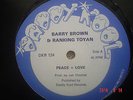 BARRY BROWN AND RANKING TOYAN PEACE AND LOVE DJ ROOTS KILLER 12IN 80S EX+