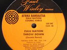 DISCO RAP/Afrika Bambaataa - Zulu Nation THROW DOWN COSMIC FORCE Paul Winley NM