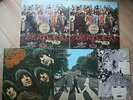 THE BEATLES - SLEEVES ONLY - SGT PEPPER X 2- ABBEY ROAD- RUBBER SOUL- REVOLVER