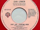 JOHN LENNON - Kiss Kiss Kiss /  Starting Over - EL SALVADOR 45 RED VINYL beatles