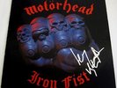 MOTORHEAD Iron Fist, VINYL Lemmy Kilmister ACE OF SPADES Bomber Autograph SIGNED