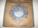RCA VICTOR PROGRAM TRANSCRIPTION disc - Nat Shilkret 1932  w/ sleeve  RARE